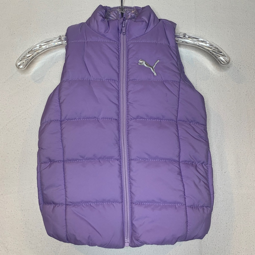 Puma Girl's Puffer Vest XXS 3T Purple Lilac